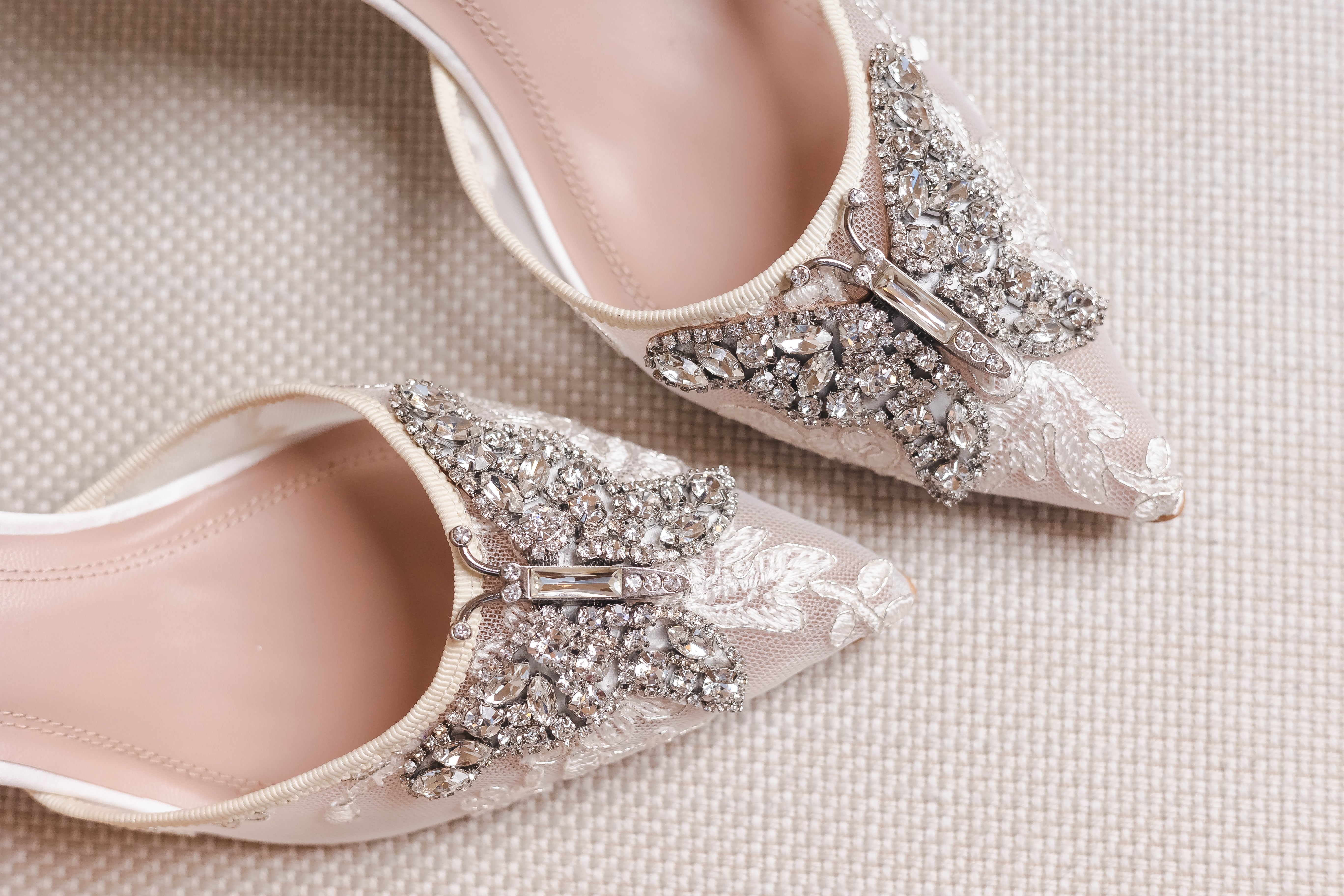 Love Bridal Ivory Lace Sling Back Shoes: Timeless Elegance by Aruna Seth