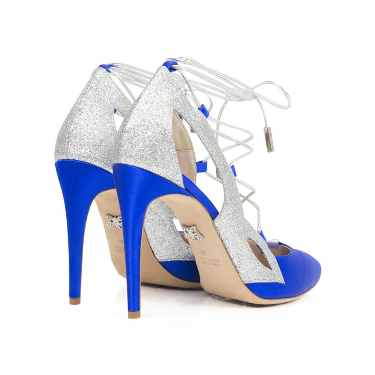 Cosmo Cobalt Blue Satin Heels