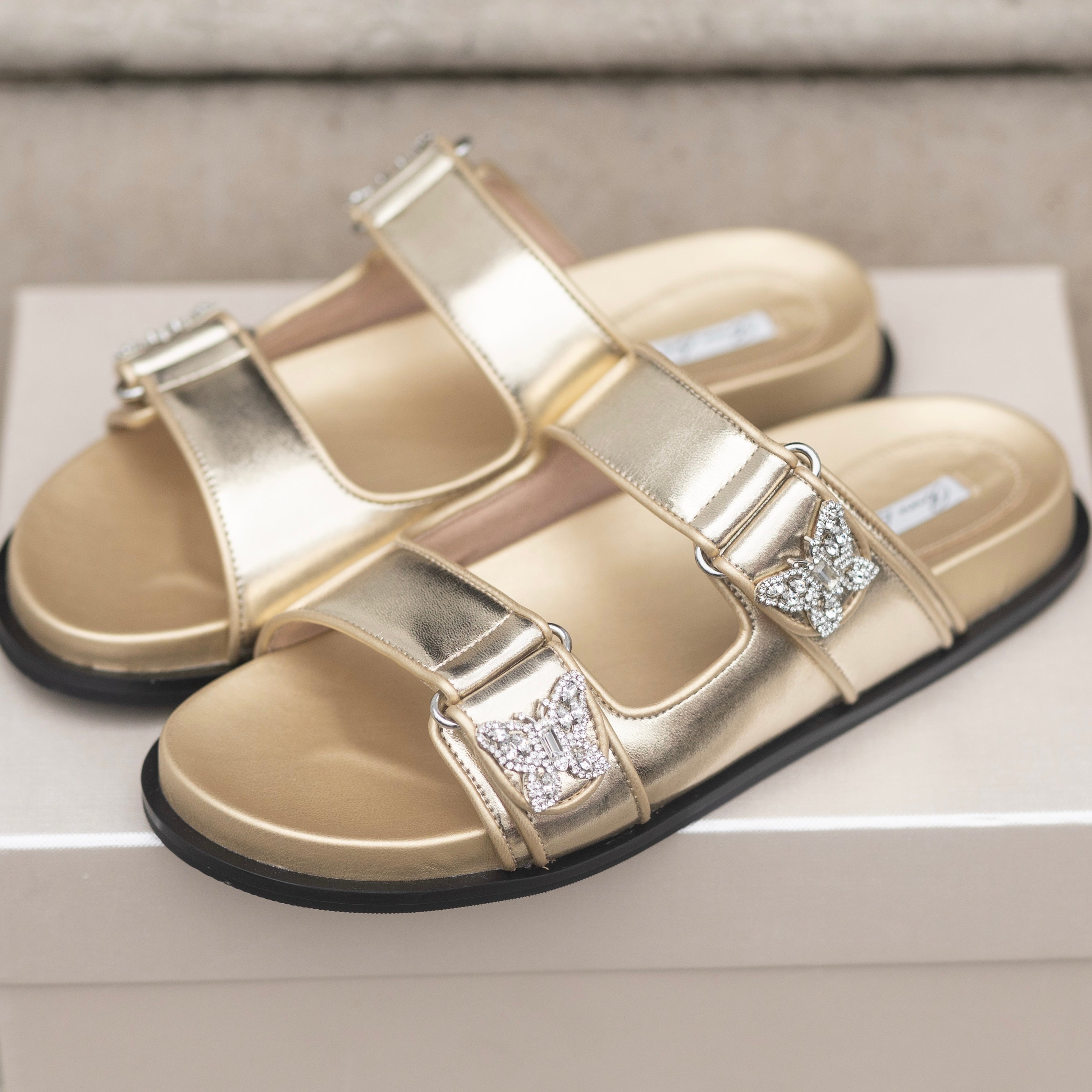 Reef Sandal Gold Metallic Leather