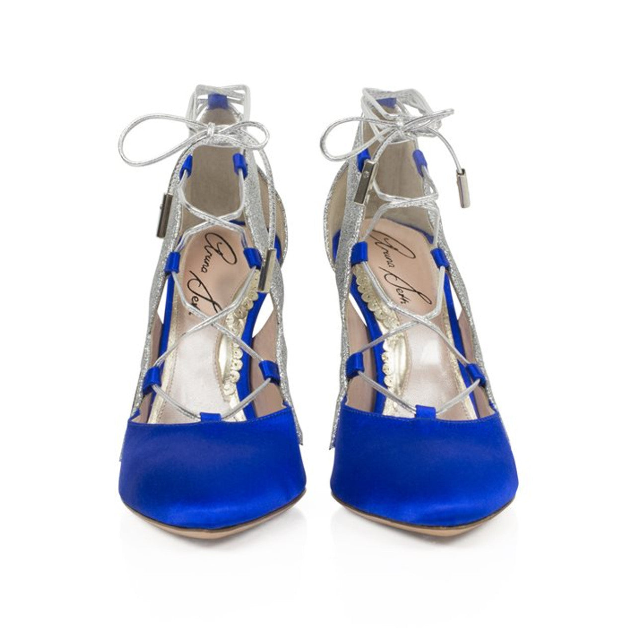 Cosmo Cobalt Blue Satin Heels
