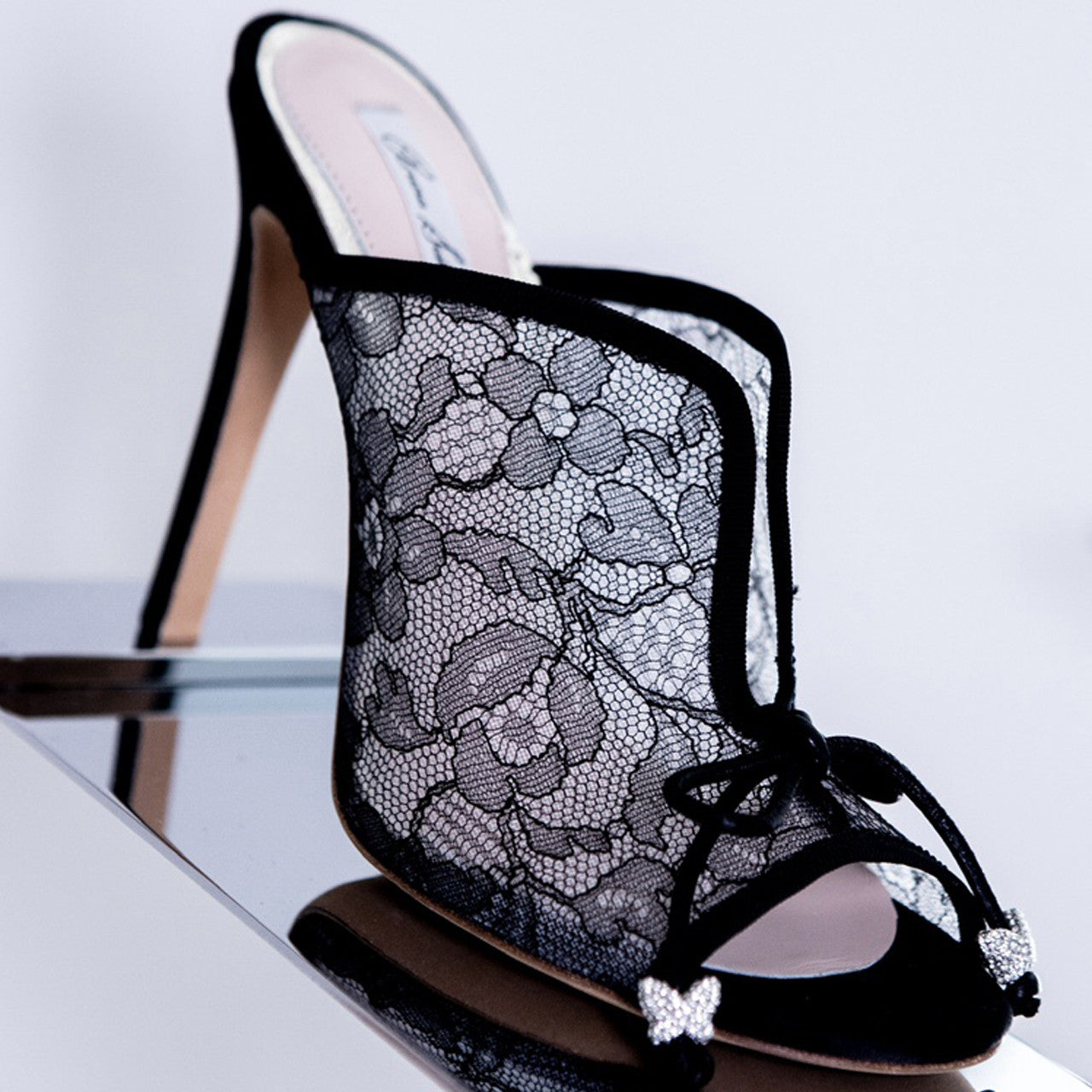 Amalfi Black Lace Mule