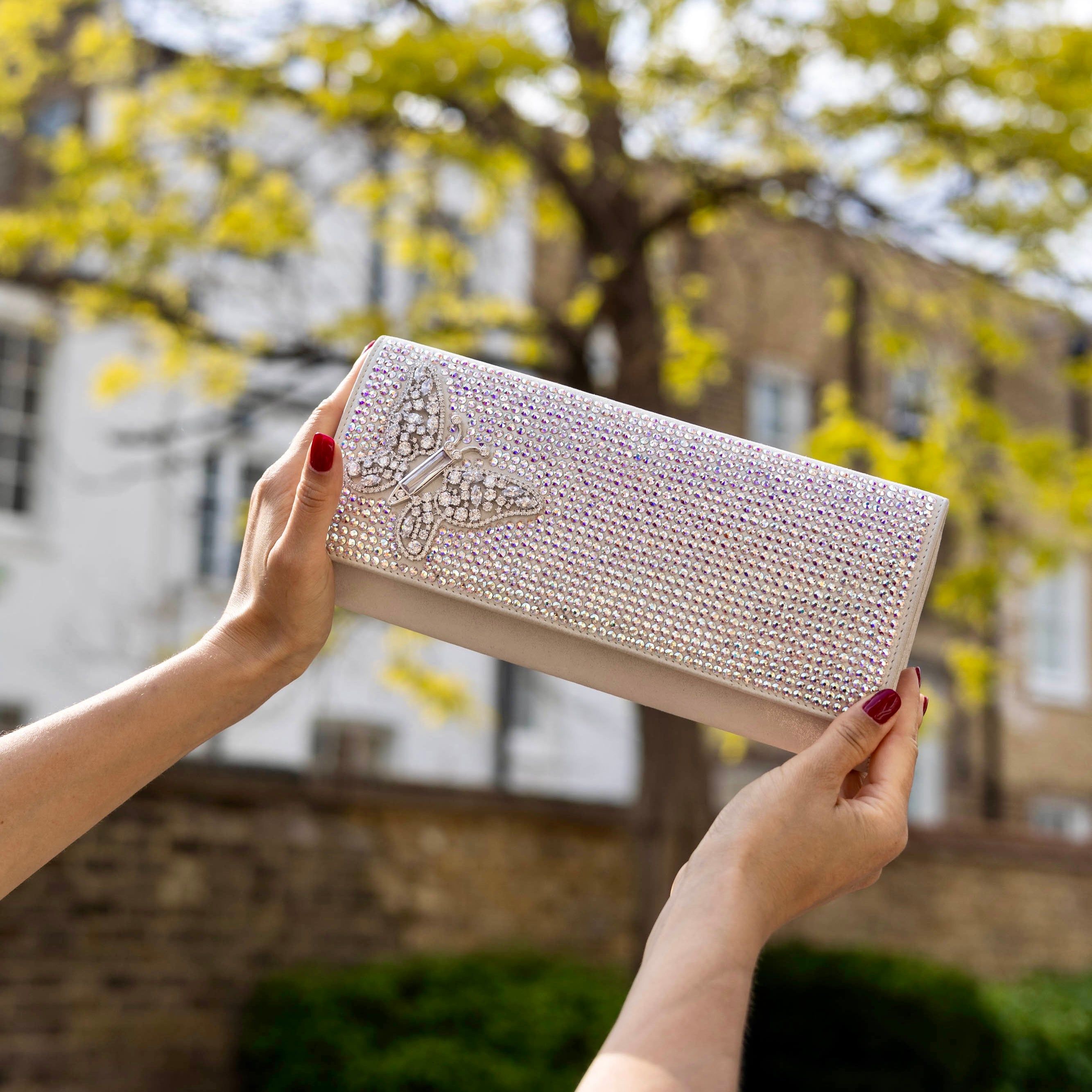 Bella Butterfly Swarovski Crystal Clutch Bag