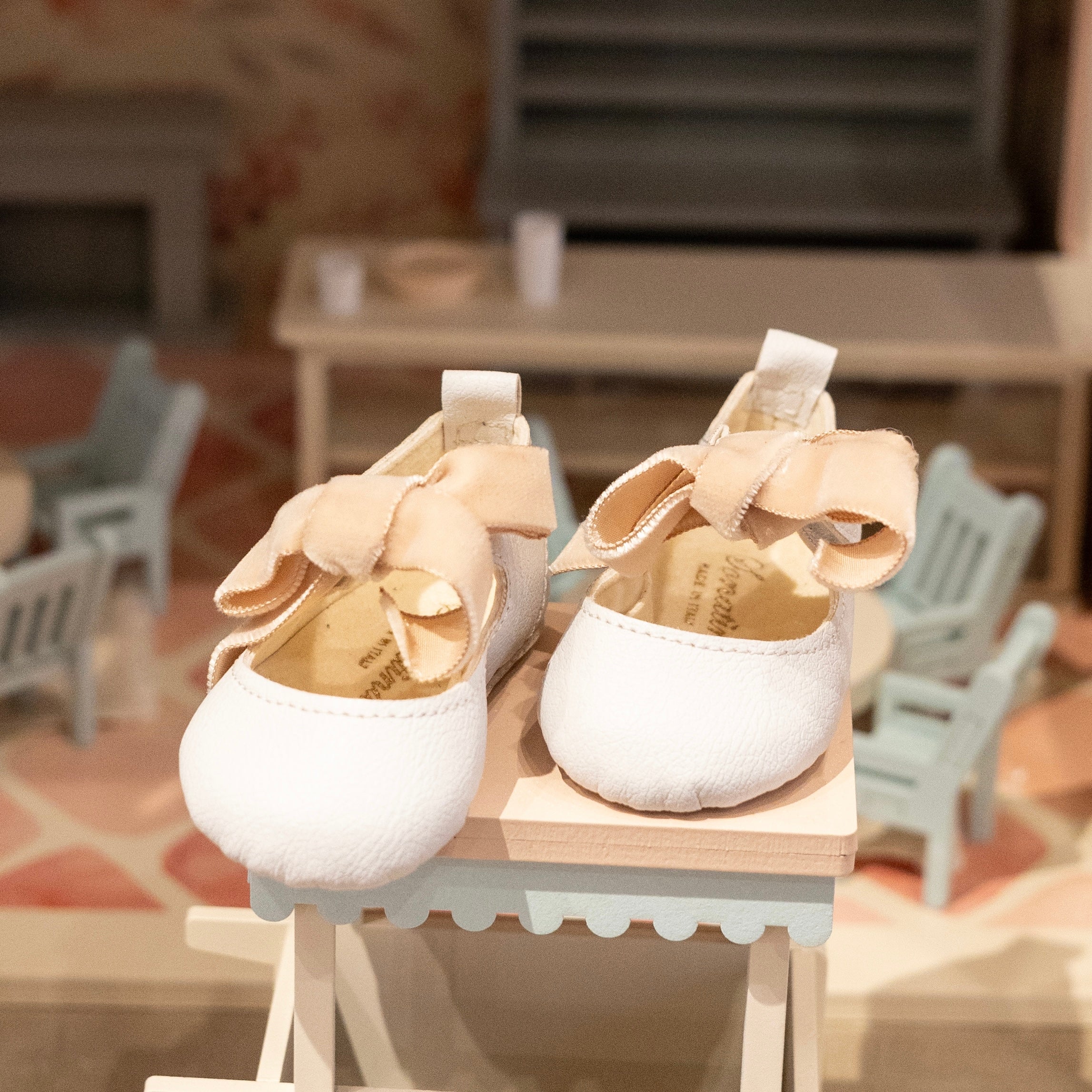Faye Ivory Apple Leather Baby Shoes