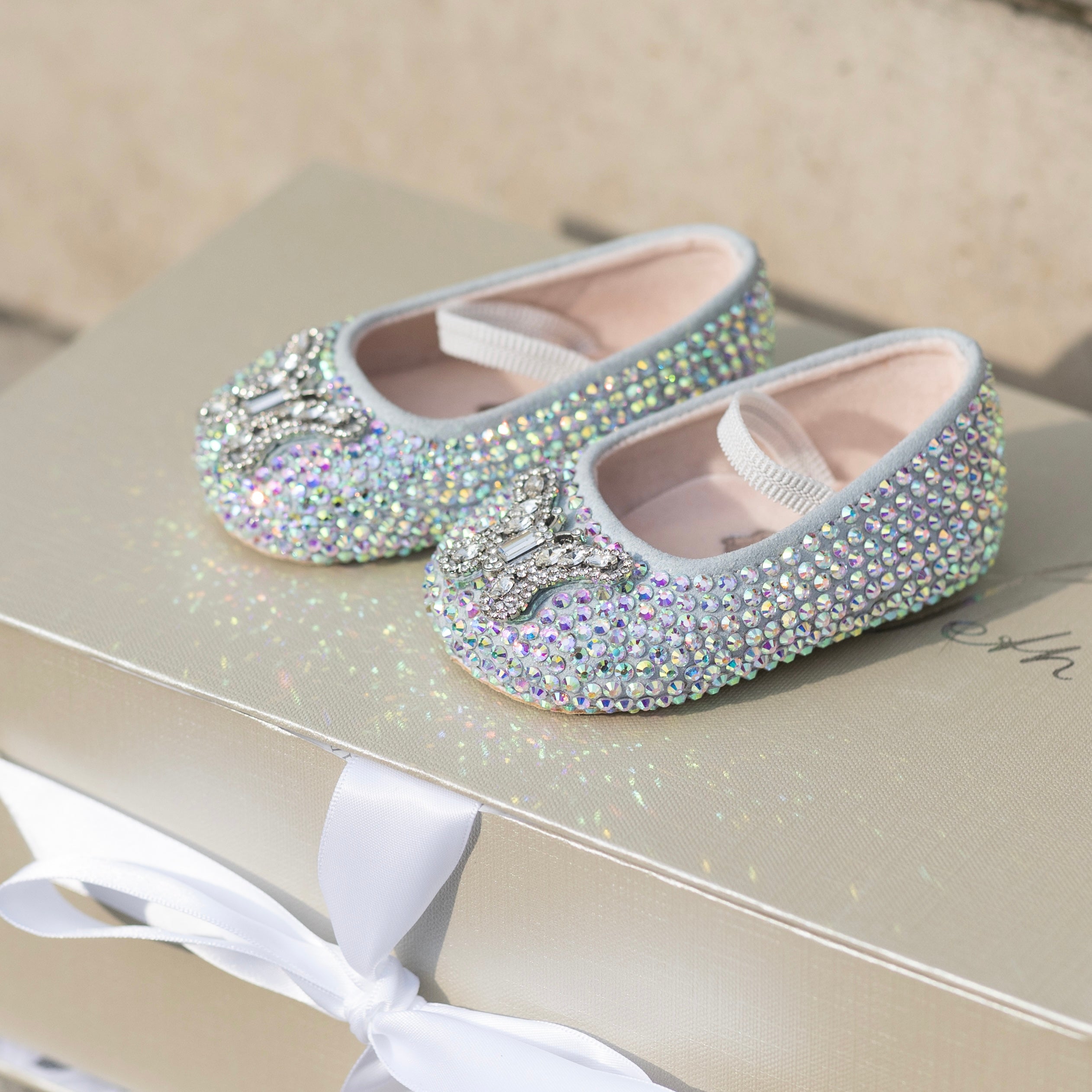 Odette Butterfly Baby Shoes | Swarovski Crystal