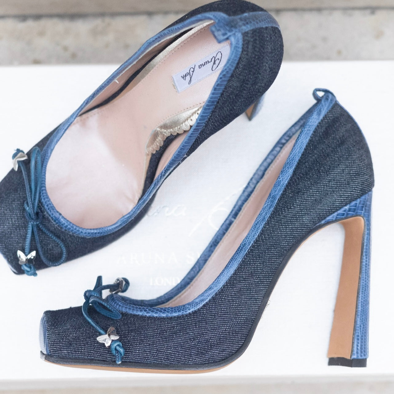 Denim Ballet Heels
