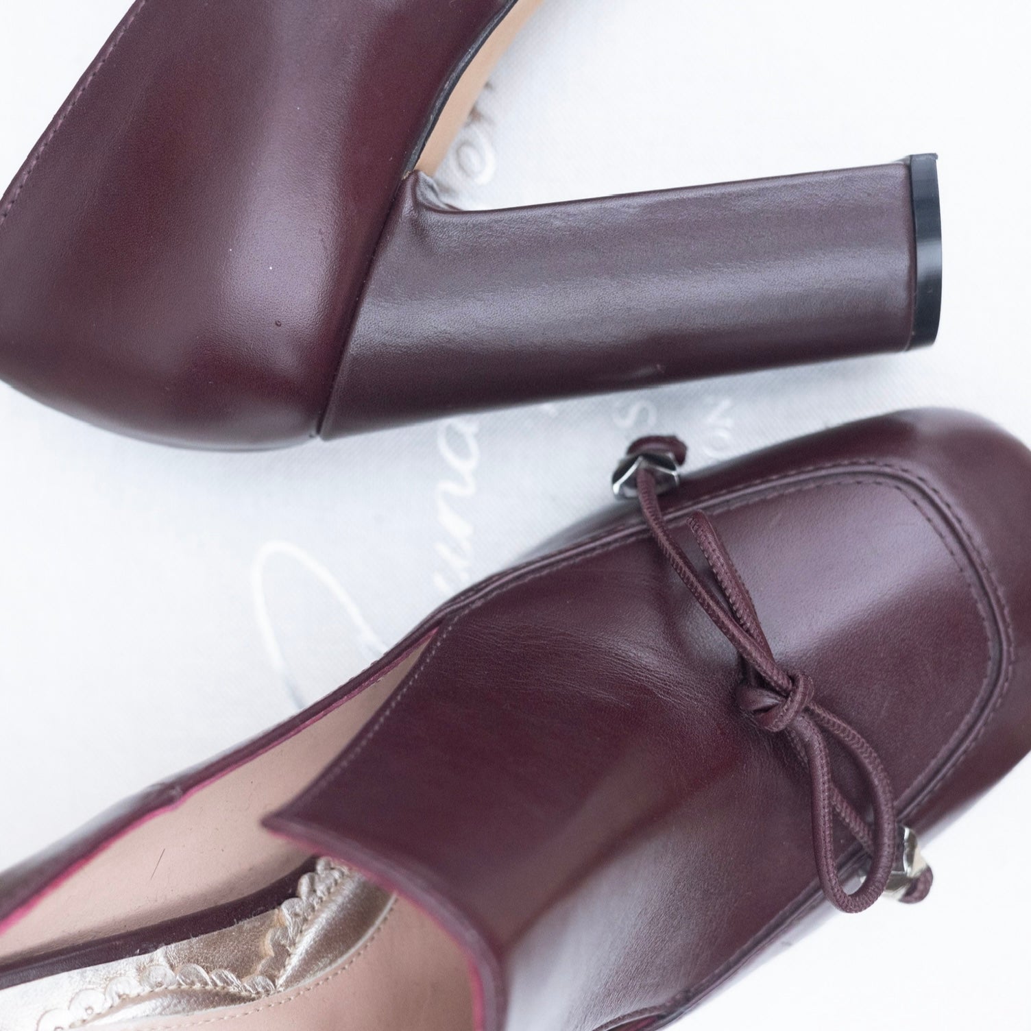 city Heeled Loafer burgundy leather