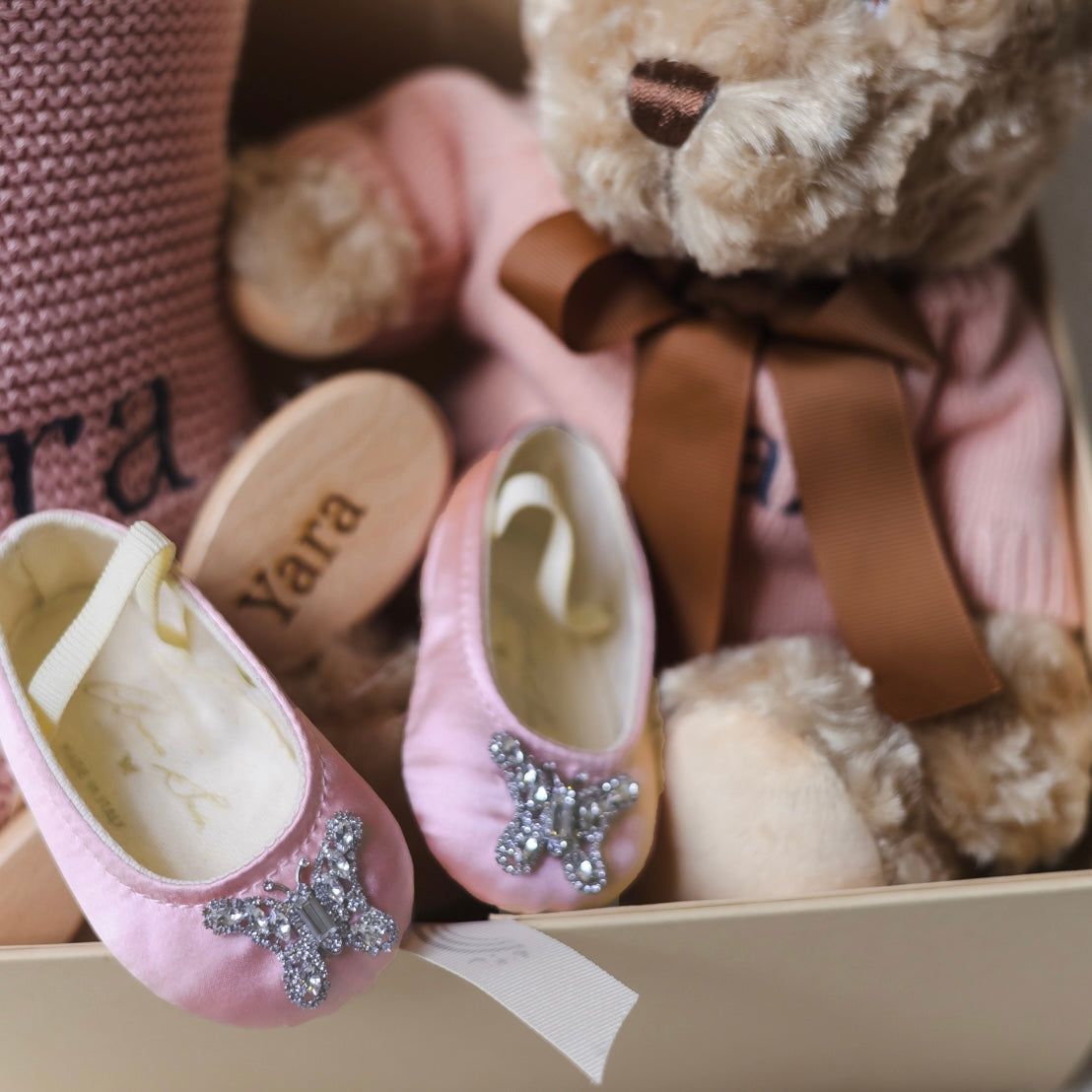 Luxury Pink Baby Gifts: The Baby Gifting Company X Aruna Seth