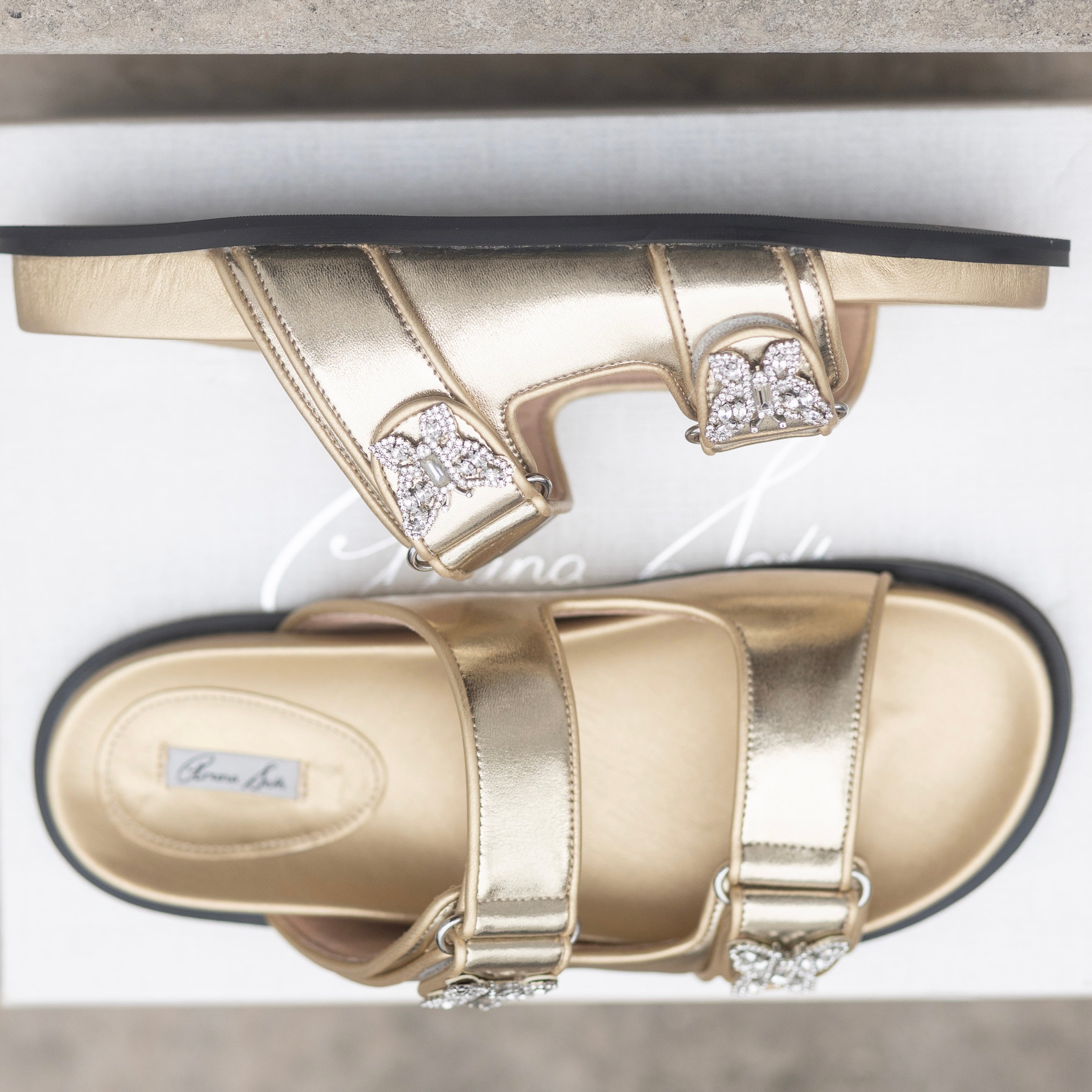 Reef Sandal Gold Metallic Leather