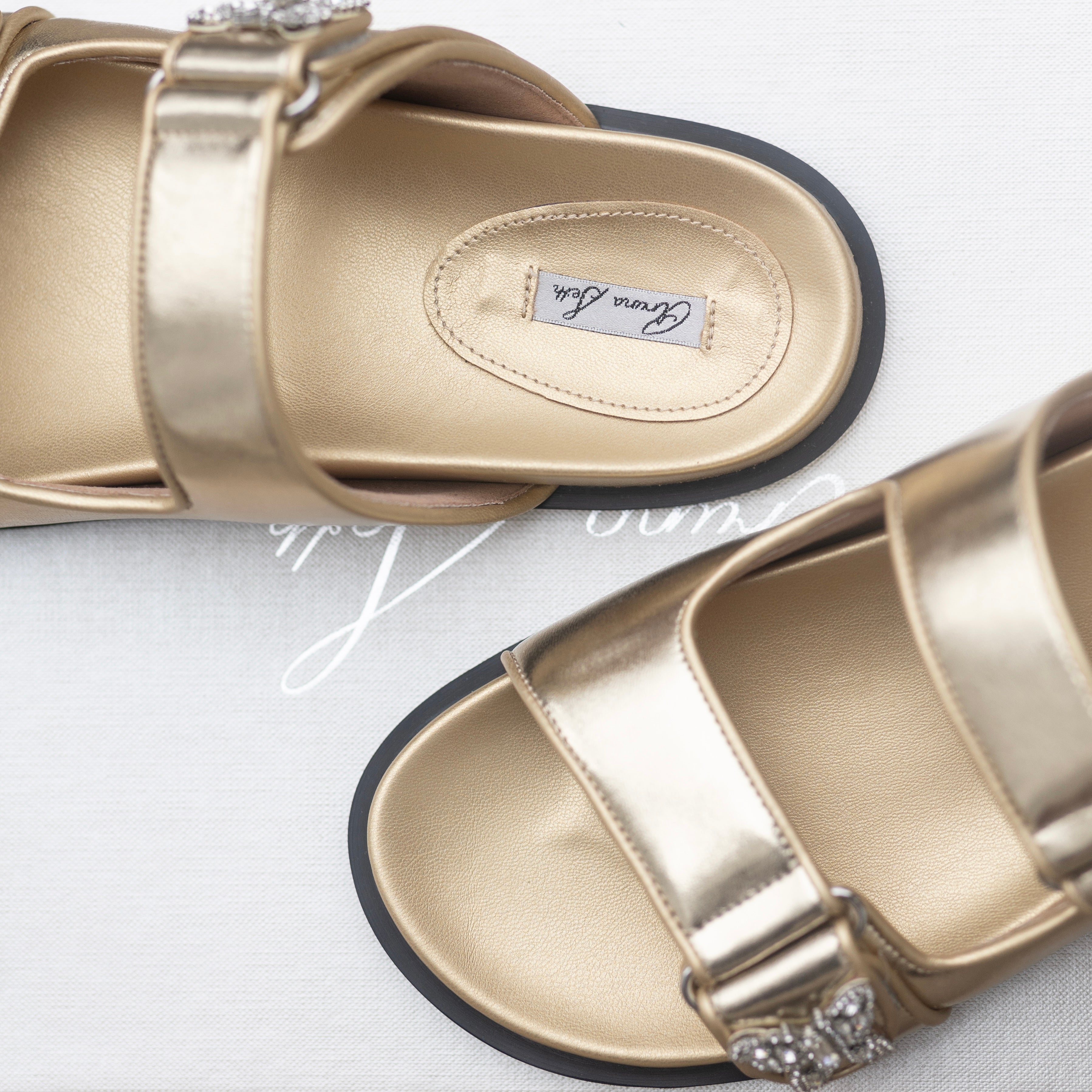 Reef Sandal Gold Metallic Leather