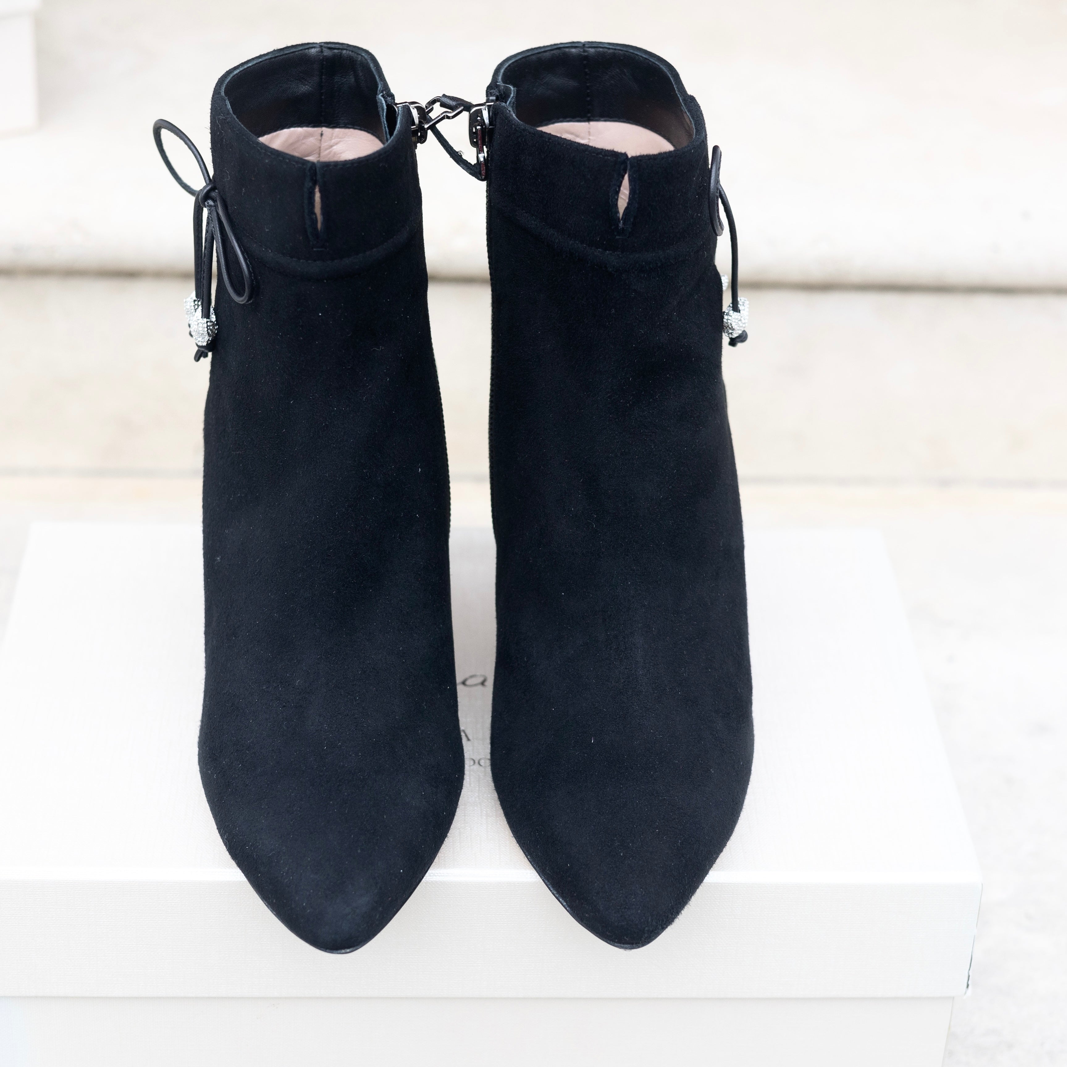 Grosvenor Ankle Boot Black Suede