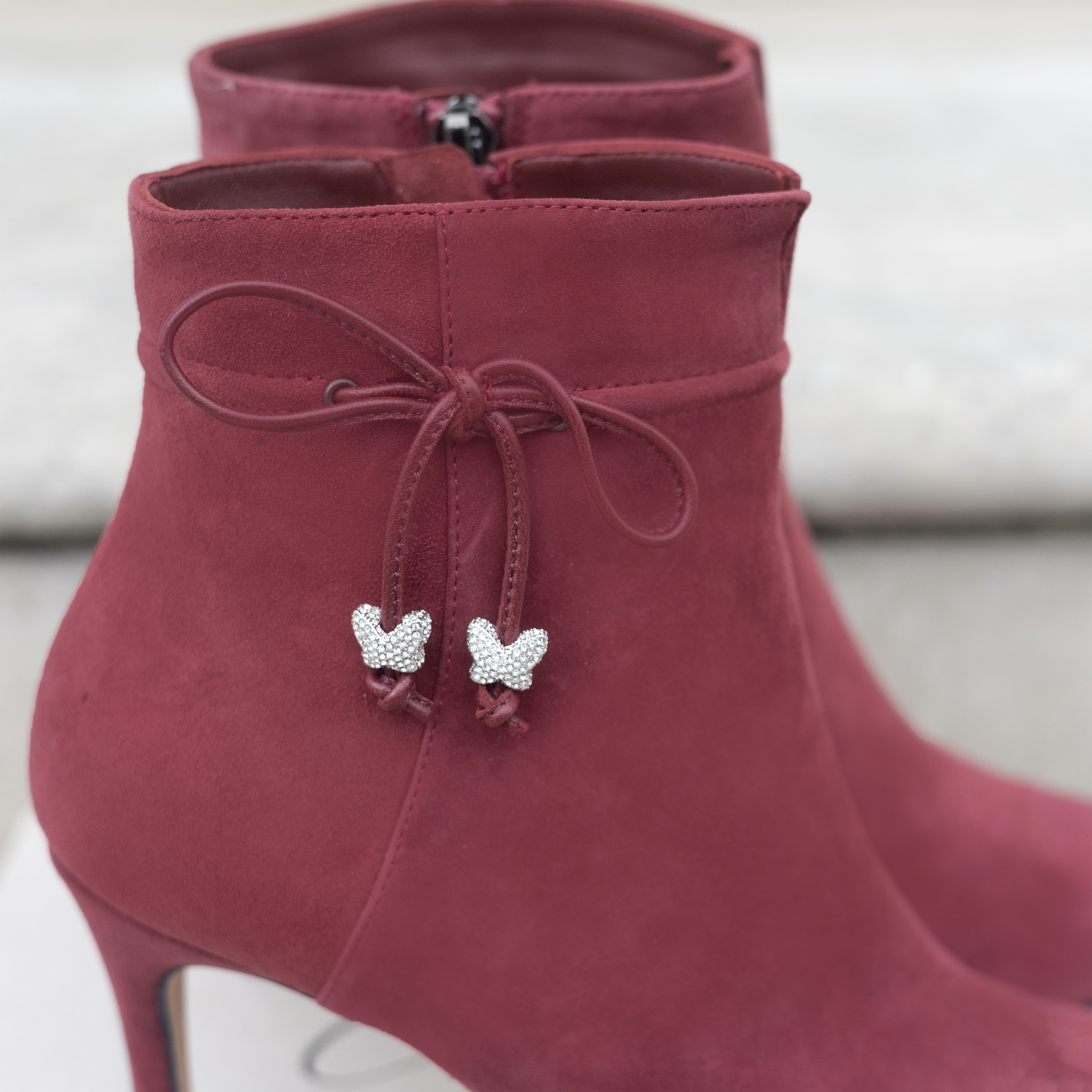 Grosvenor Ankle Boot Burgundy Suede