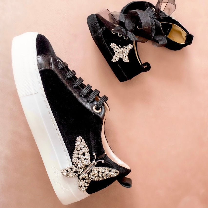 Rocket Butterfly Sneakers Black Velvet