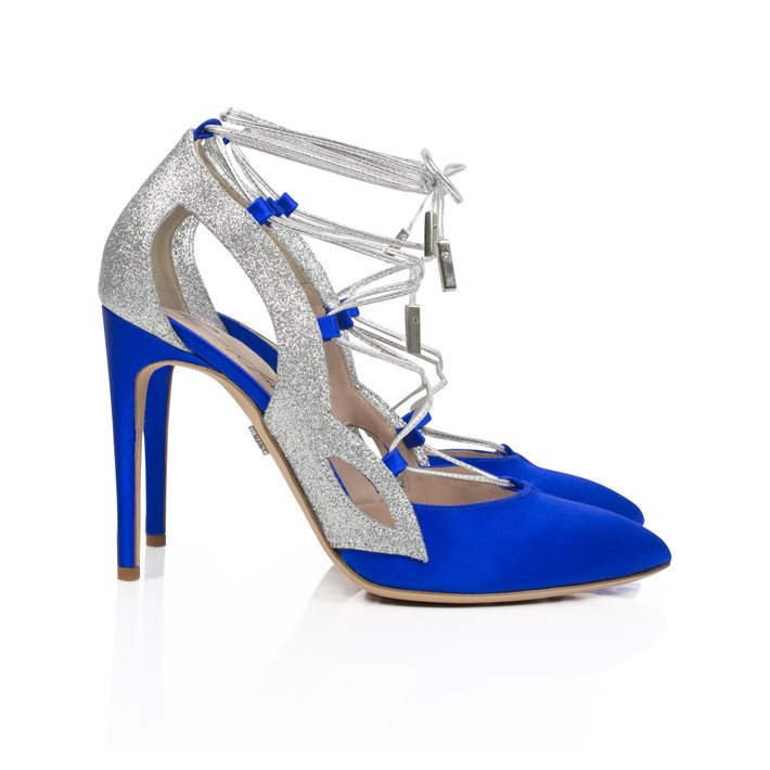 Cosmo Cobalt Blue Satin Heels