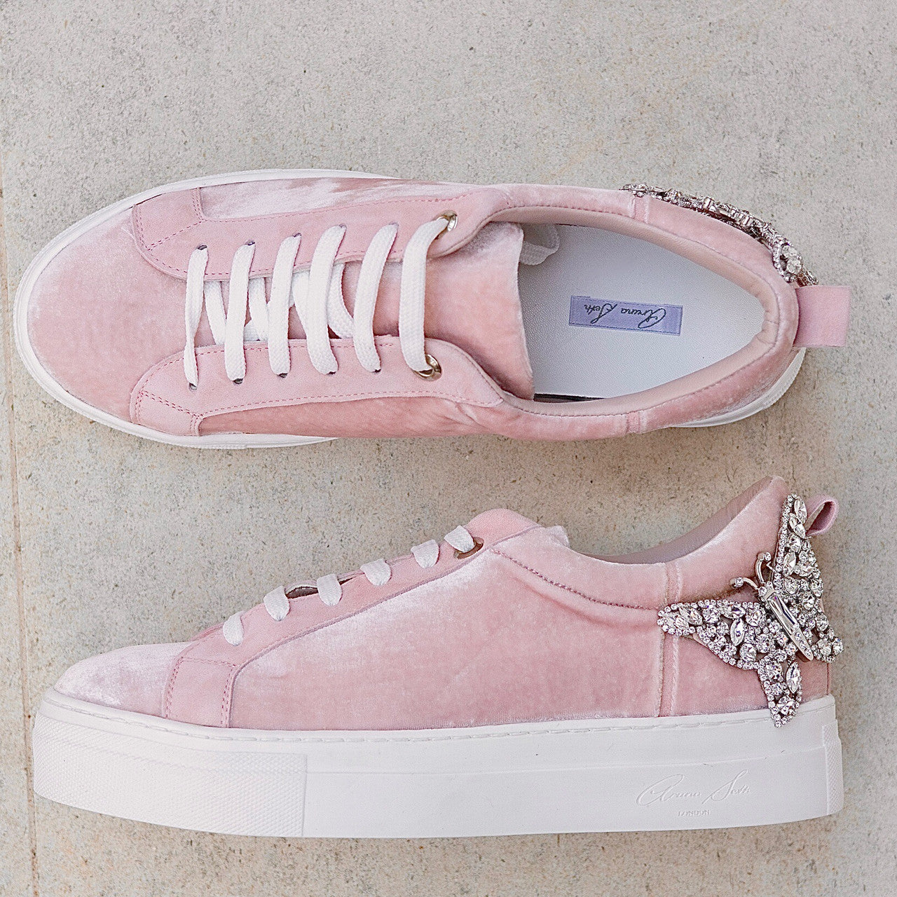 Rocket Butterfly Sneakers Pink Velvet