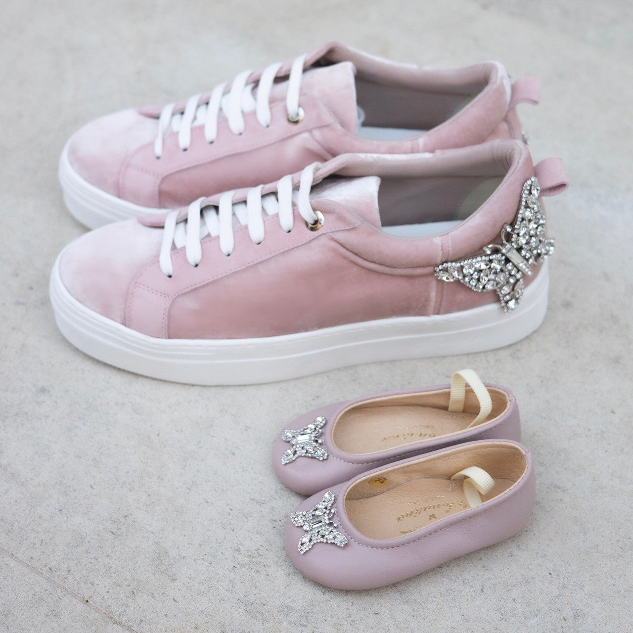 Rocket Butterfly Sneakers Pink Velvet