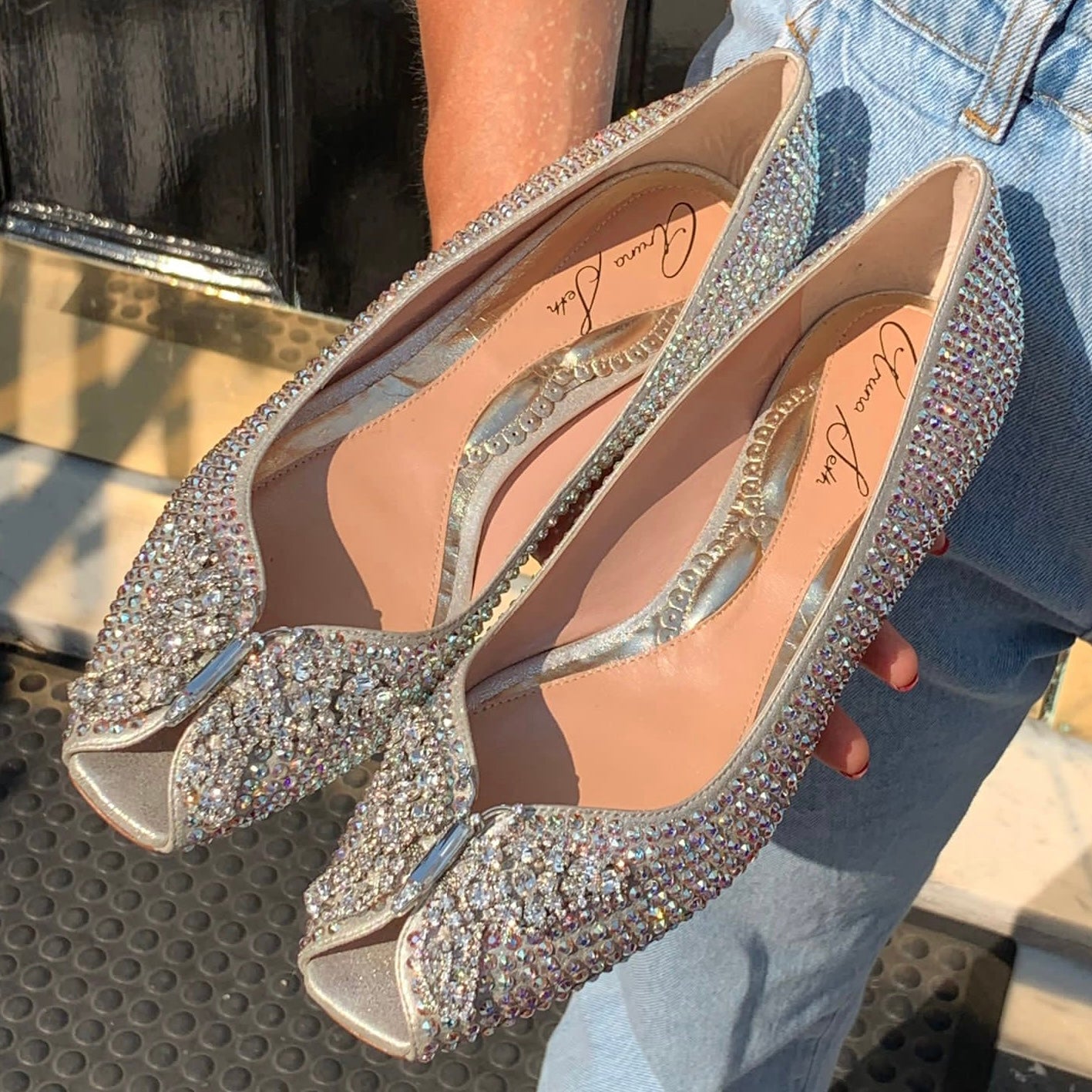 Tinkerbelle Swarovski flat shoes