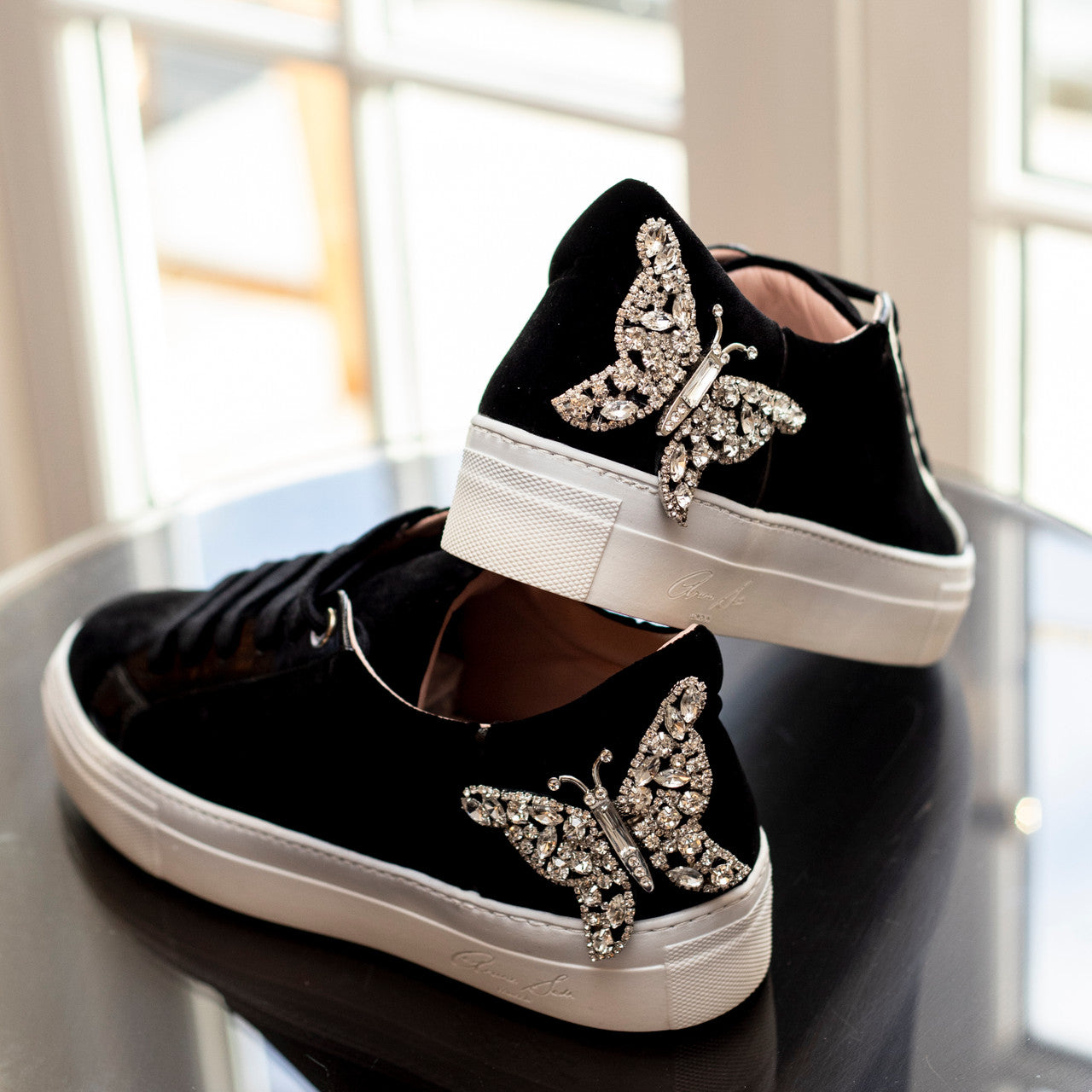 Rocket Butterfly Sneakers Black Velvet