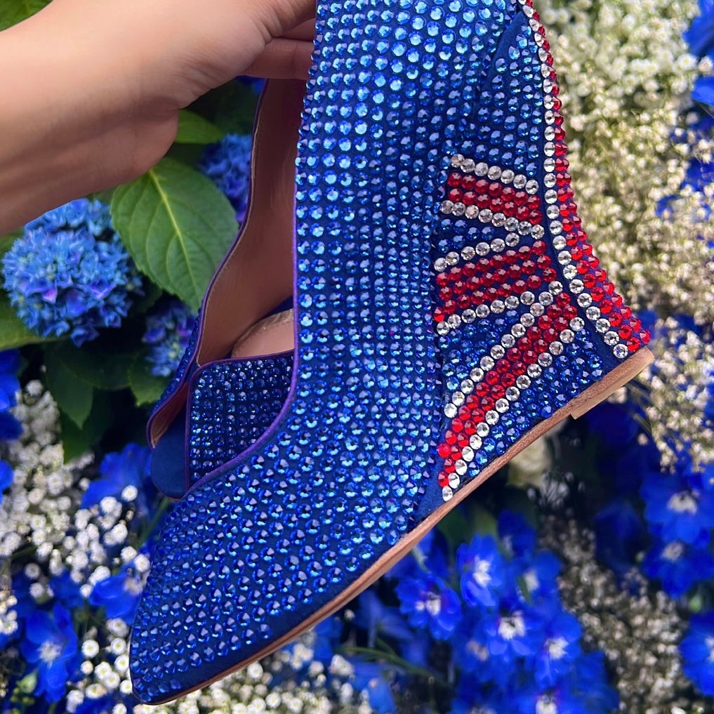 Jubilee Union Jack Swarovski Crystal Wedges - Limited Edition