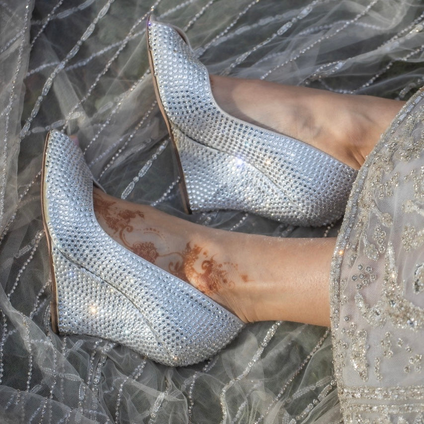 Siena Silver Swarovski Crystal Wedges - Made to Order