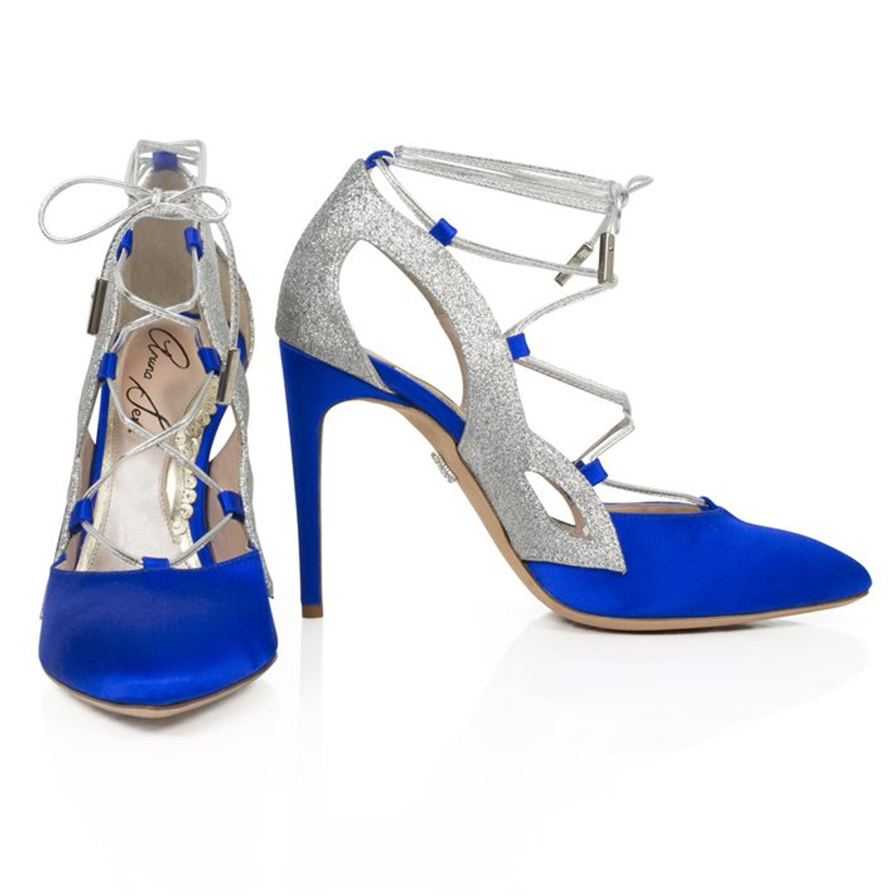 Cosmo Cobalt Blue Satin Heels