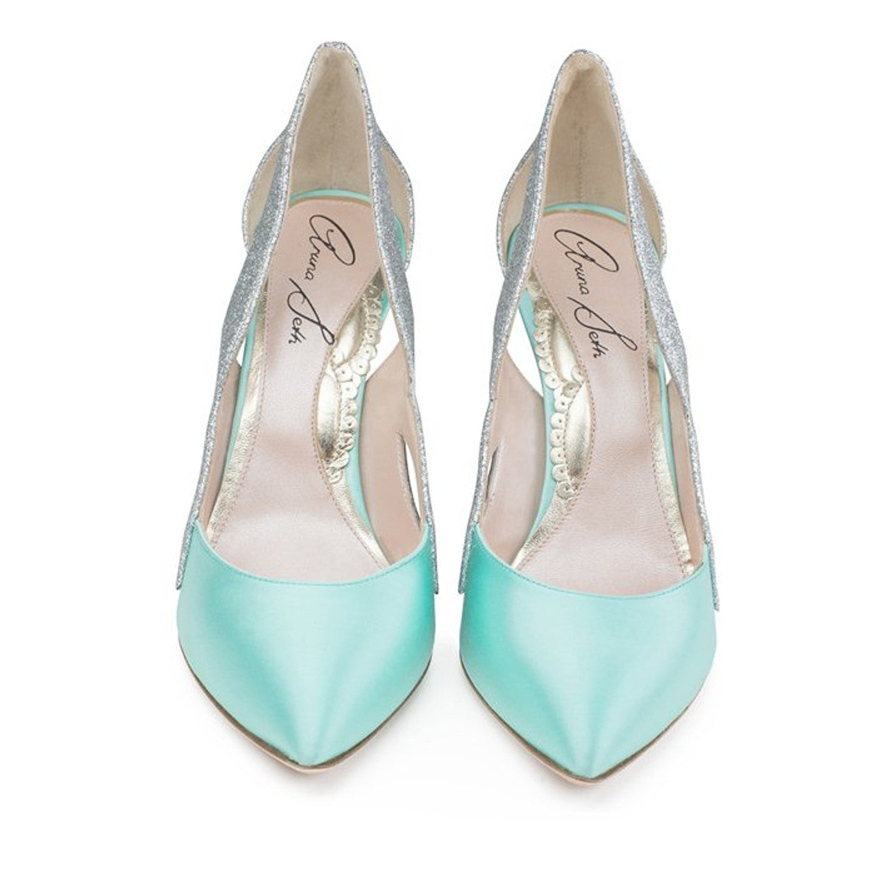 Women s Designer Tiffany Blue Satin Heels