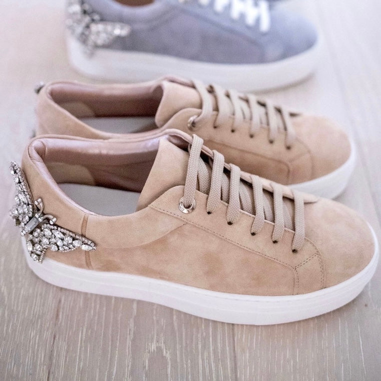 Rocket Tan Suede Butterfly Sneakers