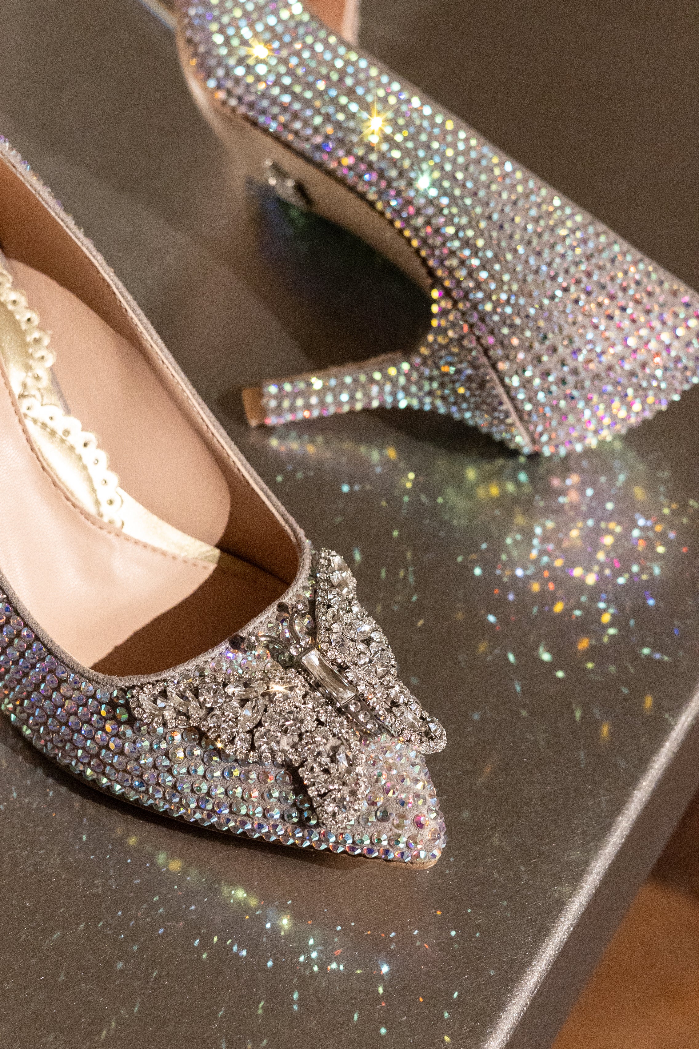 Belle Swarovski Crystal Low Heel Shoes 70mm