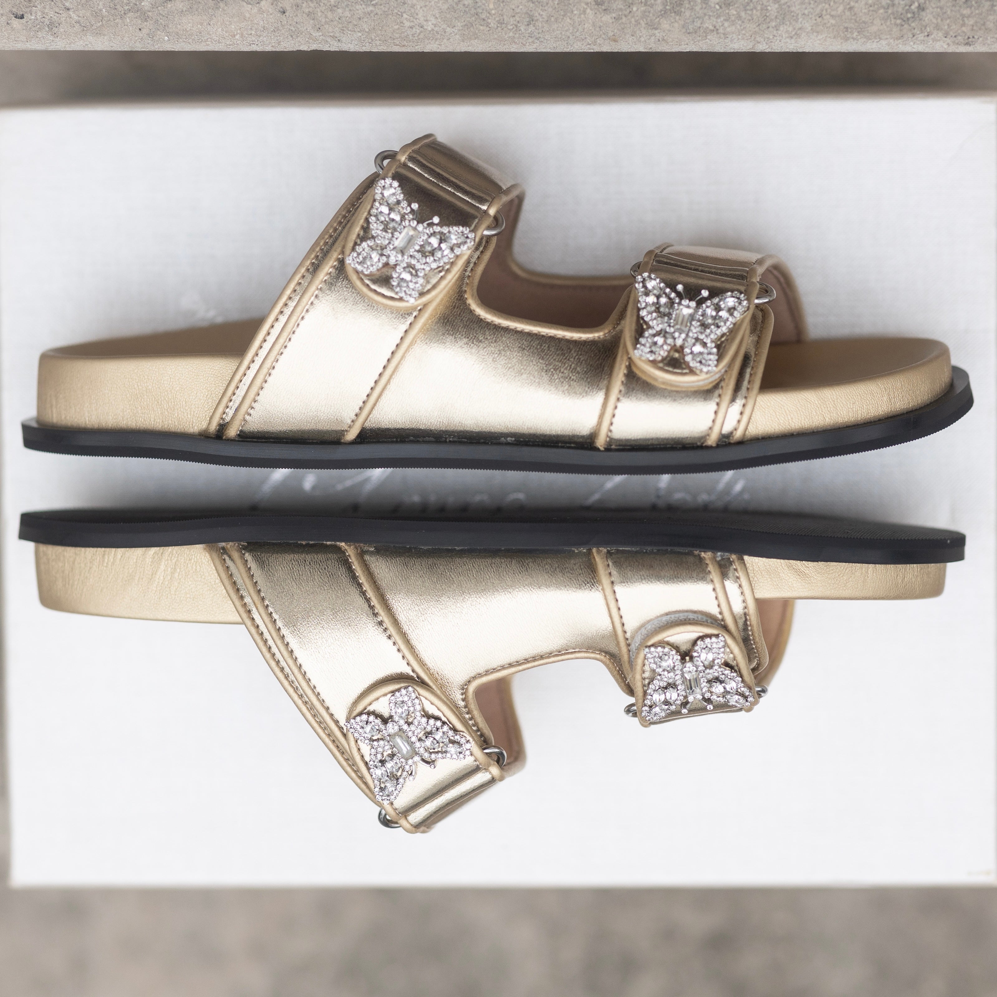 Reef Sandal Gold Metallic Leather