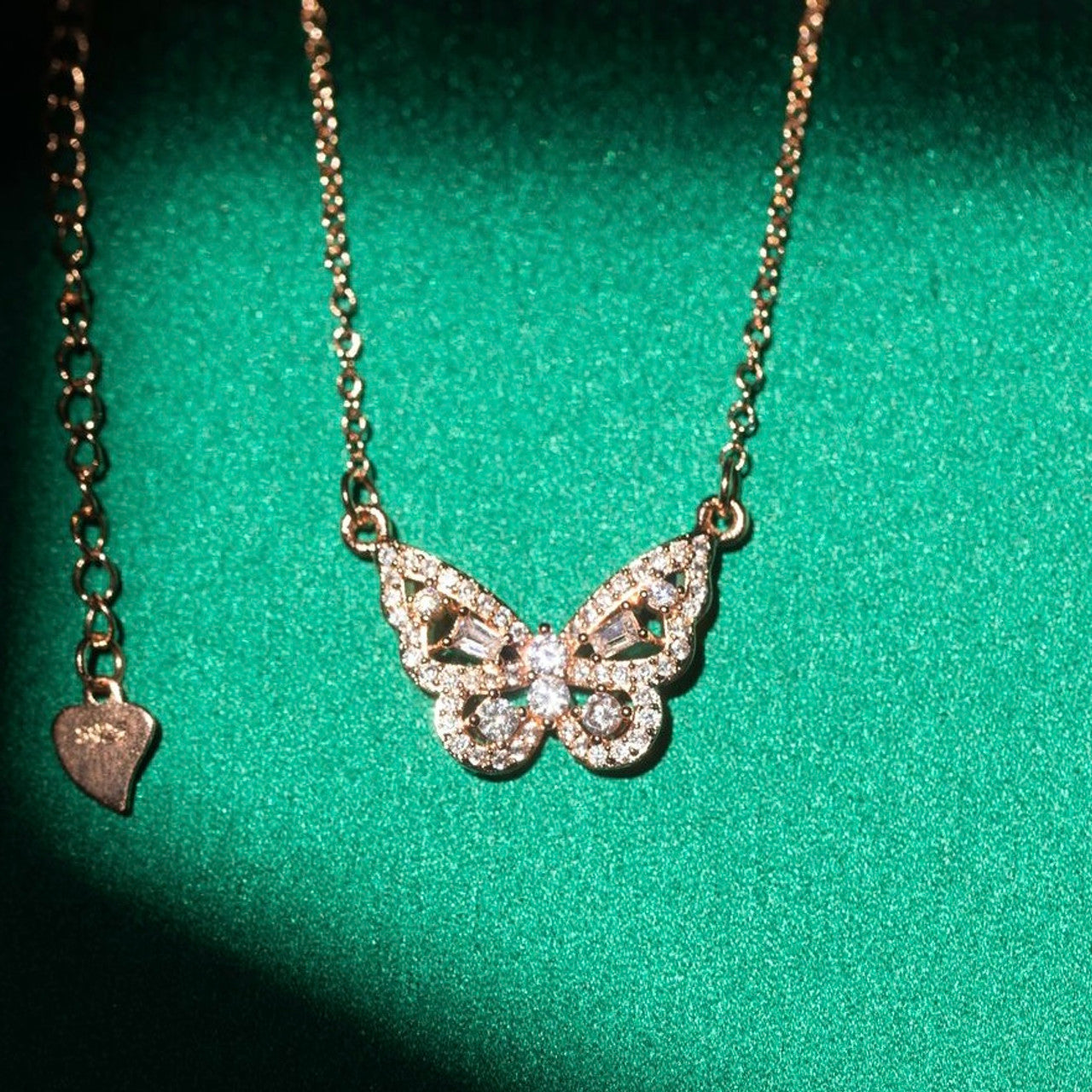 Rose Gold Butterfly Swarovski Necklace