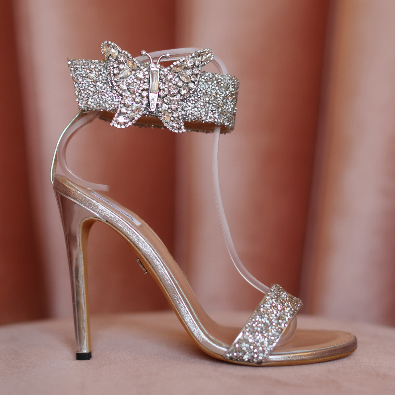 Portofino Butterfly Crystal High Heel Sandals