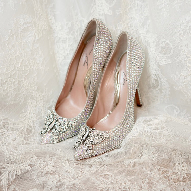 Belle Swarovski Crystal High Heel Shoes 110mm