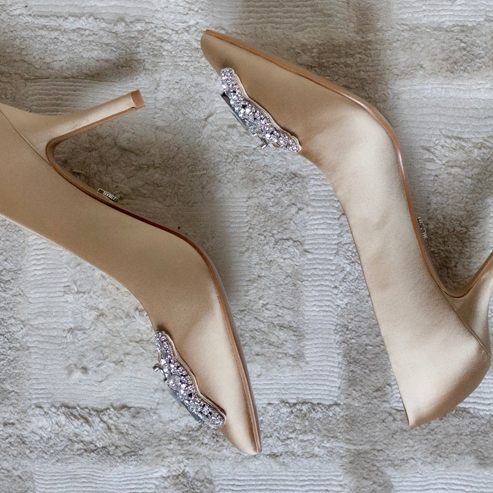 Champagne stiletto heels hotsell