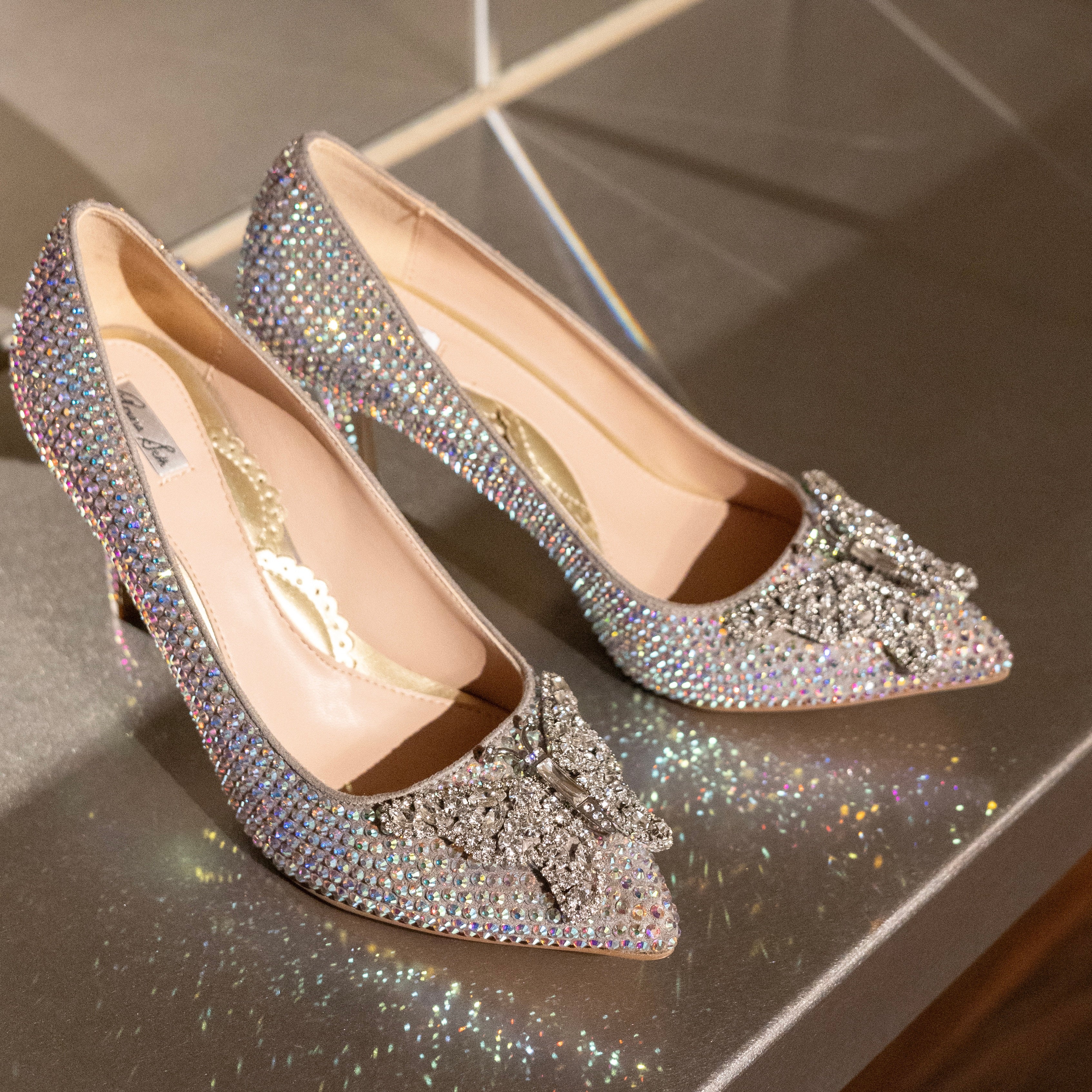 Belle Swarovski Crystal Low Heel Shoes 70mm