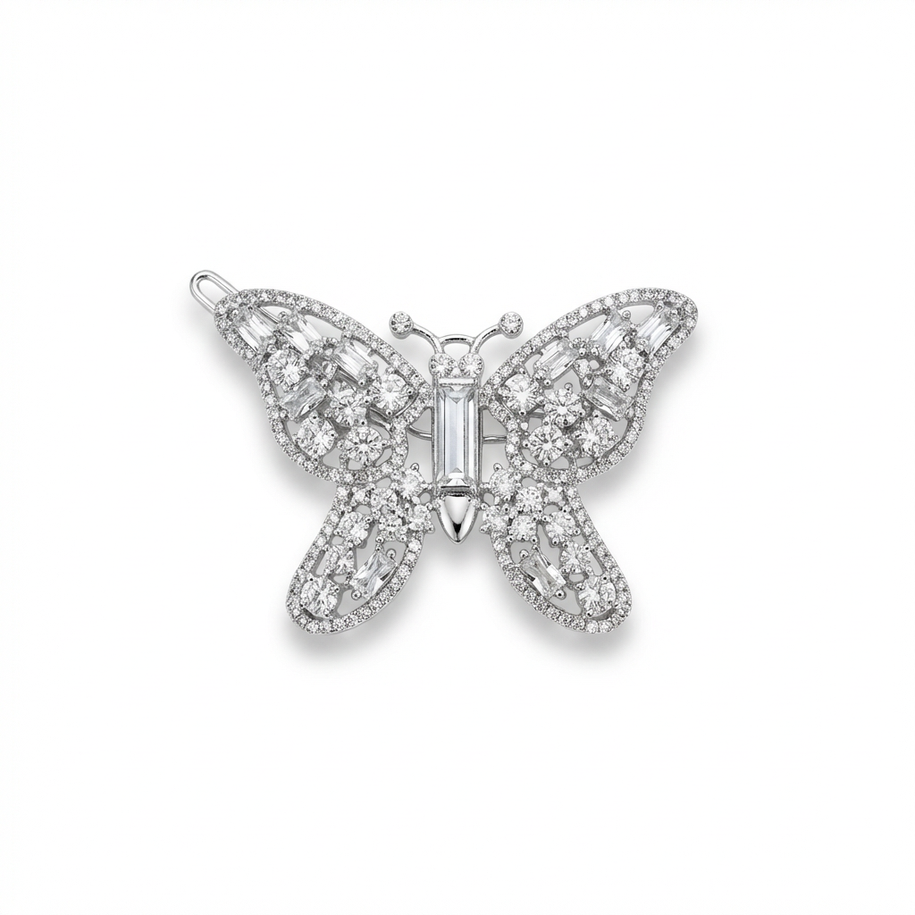 Butterfly Swarovski Hair Clip
