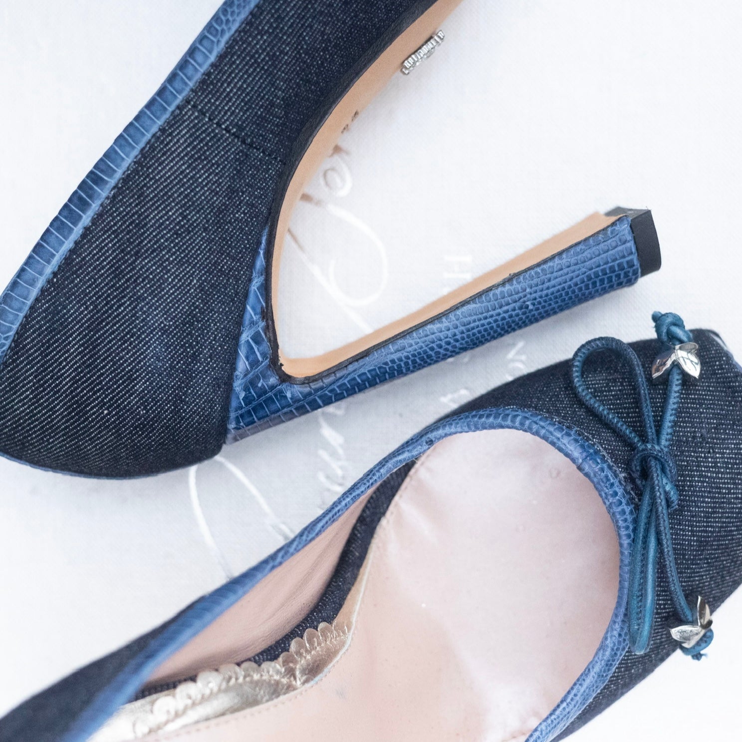 Denim Ballet Heels
