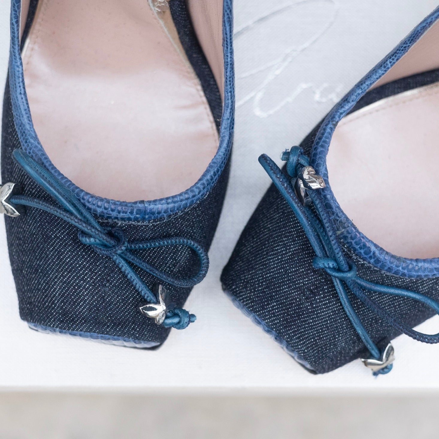 Denim Ballet Heels