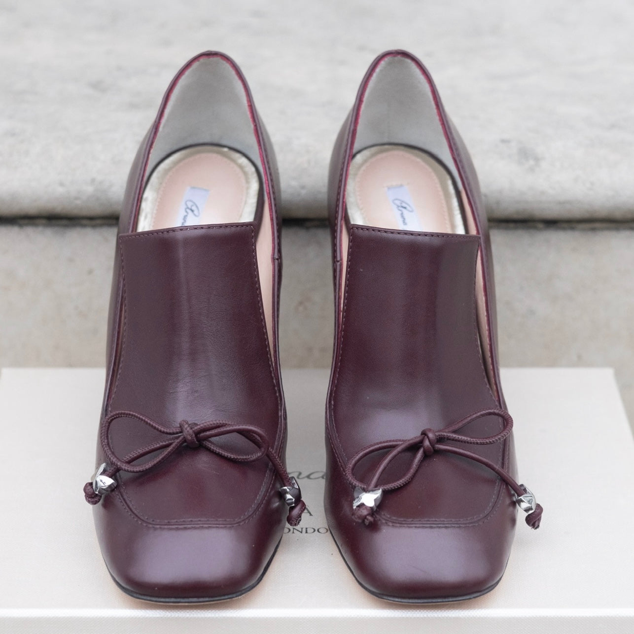 city Heeled Loafer burgundy leather