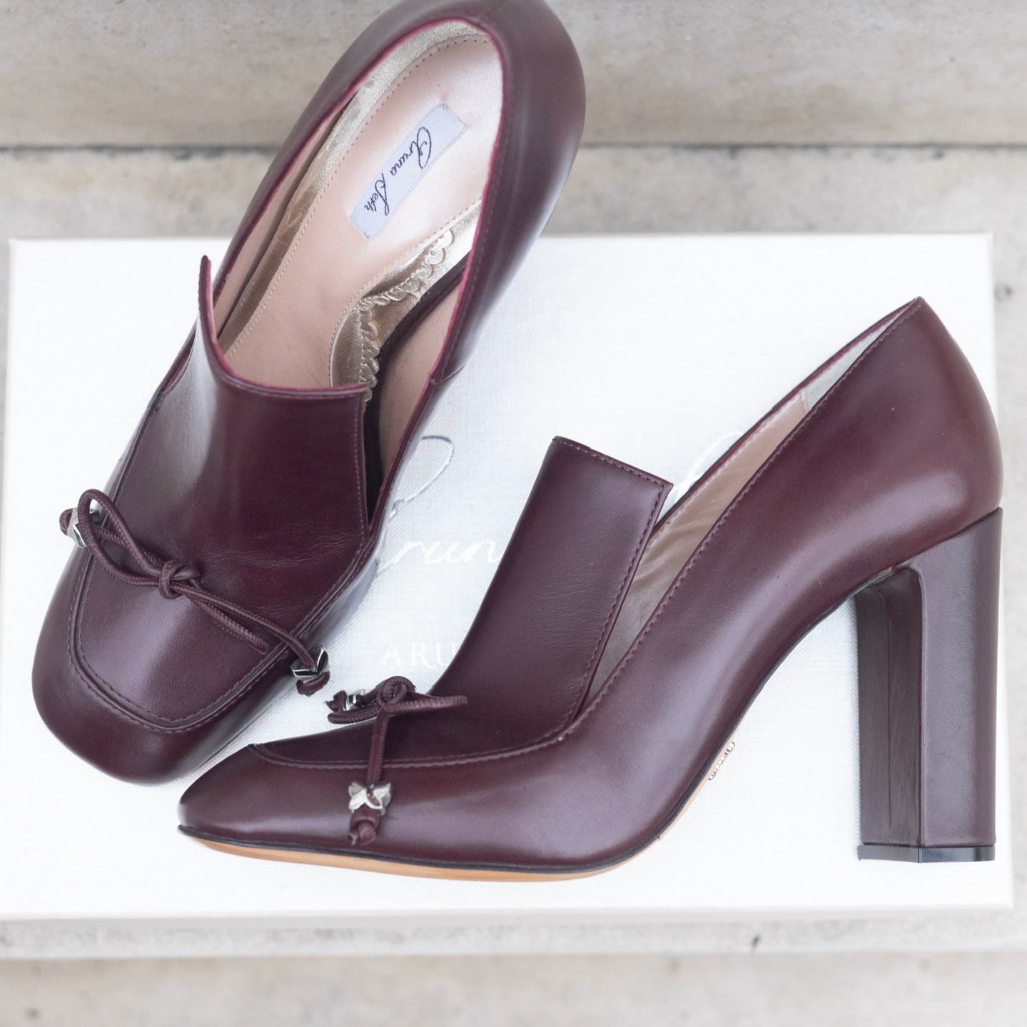 city Heeled Loafer burgundy leather