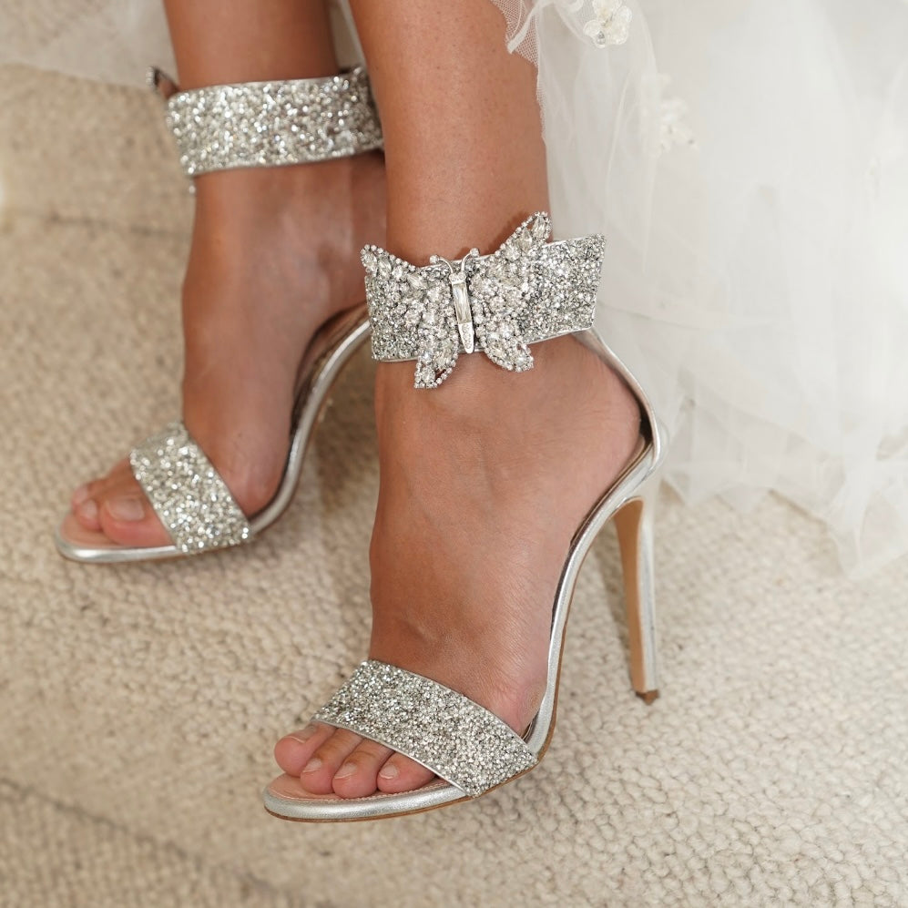 Portofino Butterfly Crystal High Heel Sandals