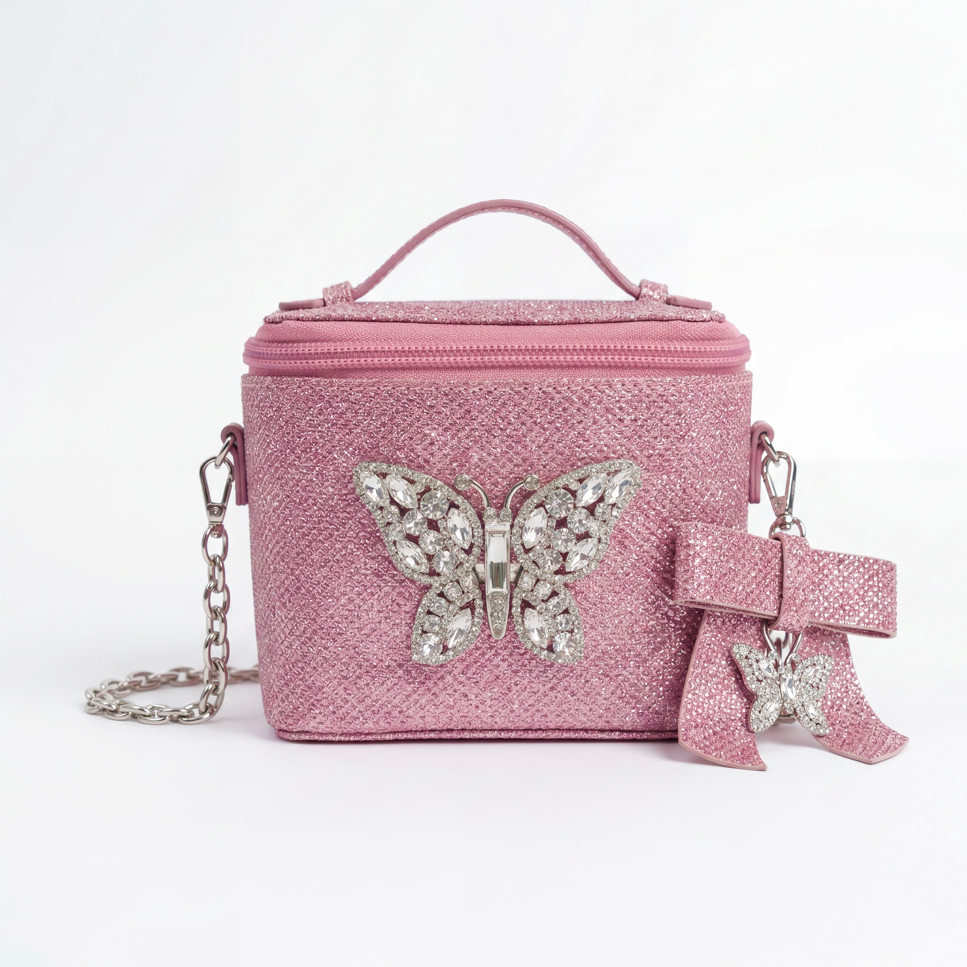 Little Luxe Pink SPARKLY Vanity BAG