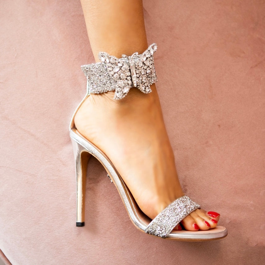 Portofino Butterfly Crystal High Heel Sandals