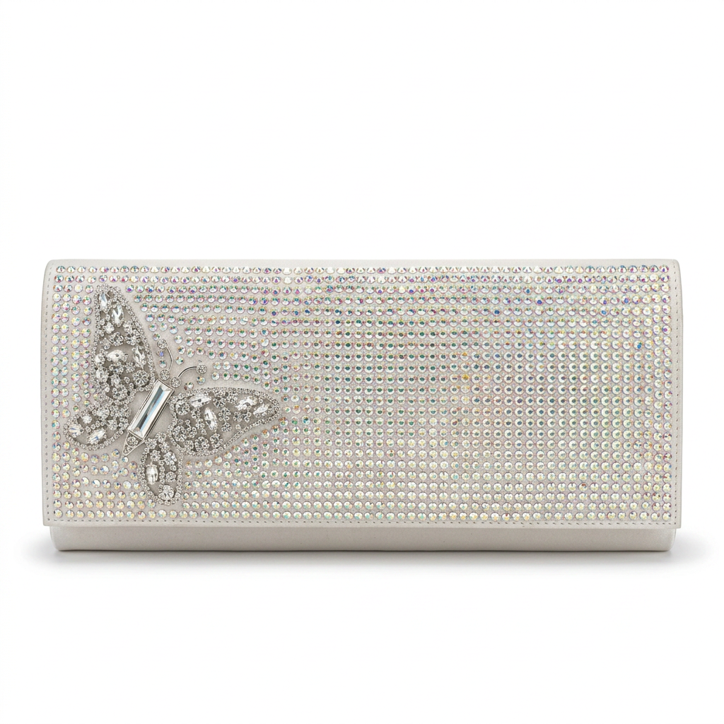 Bella Butterfly Swarovski Crystal Clutch Bag
