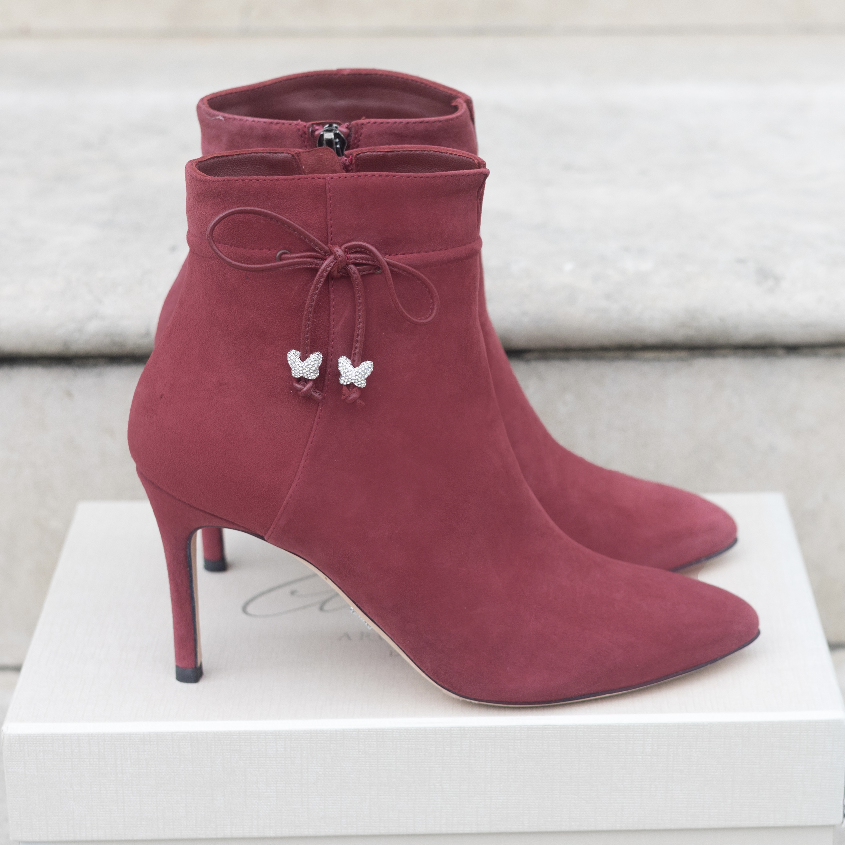 Grosvenor Ankle Boot Burgundy Suede