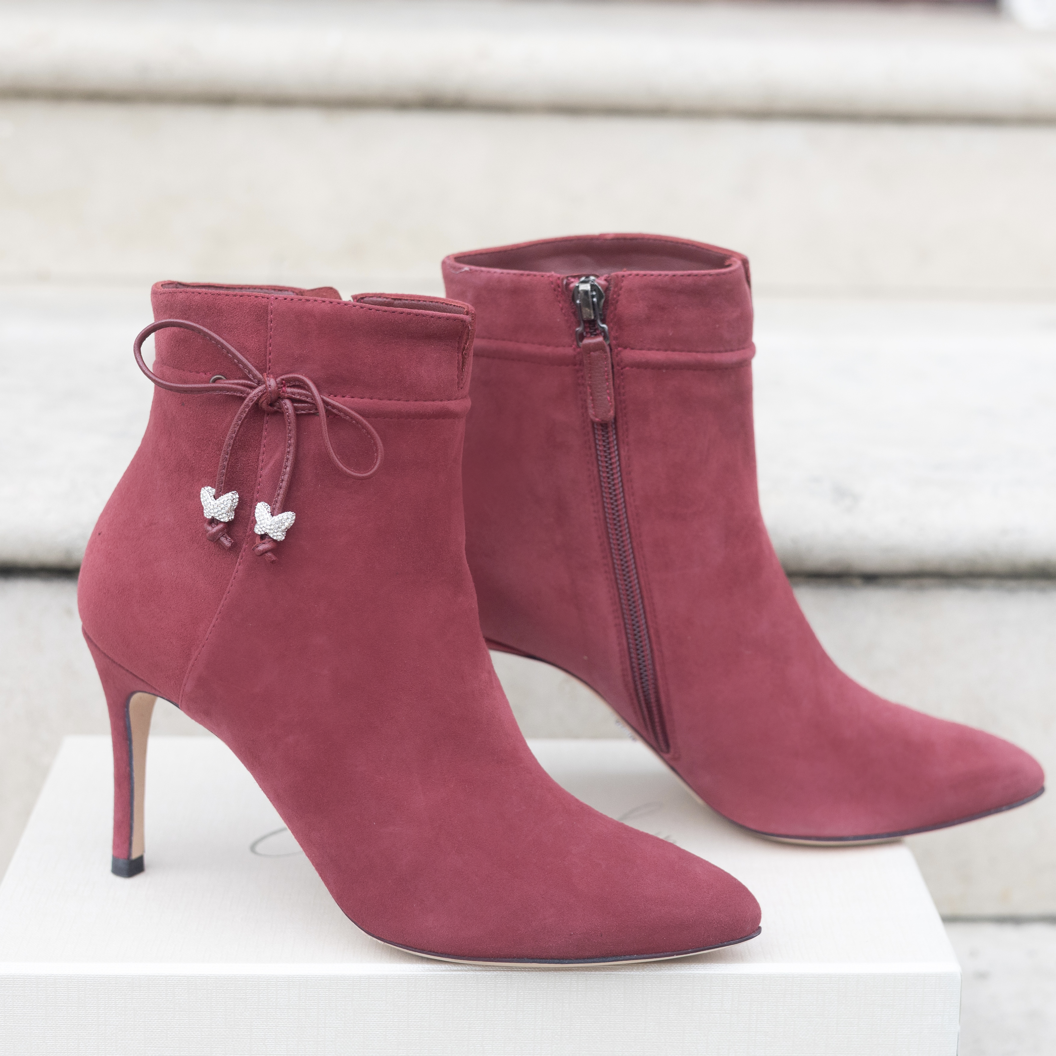 Grosvenor Ankle Boot Burgundy Suede