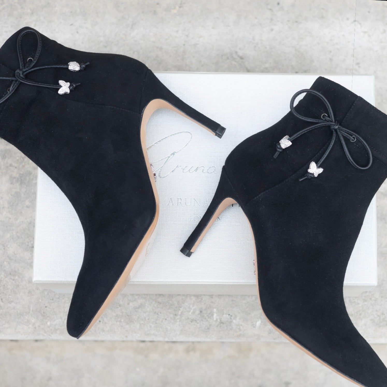 Grosvenor Ankle Boot Black Suede