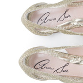 Cosmina Gold Glitter Flats