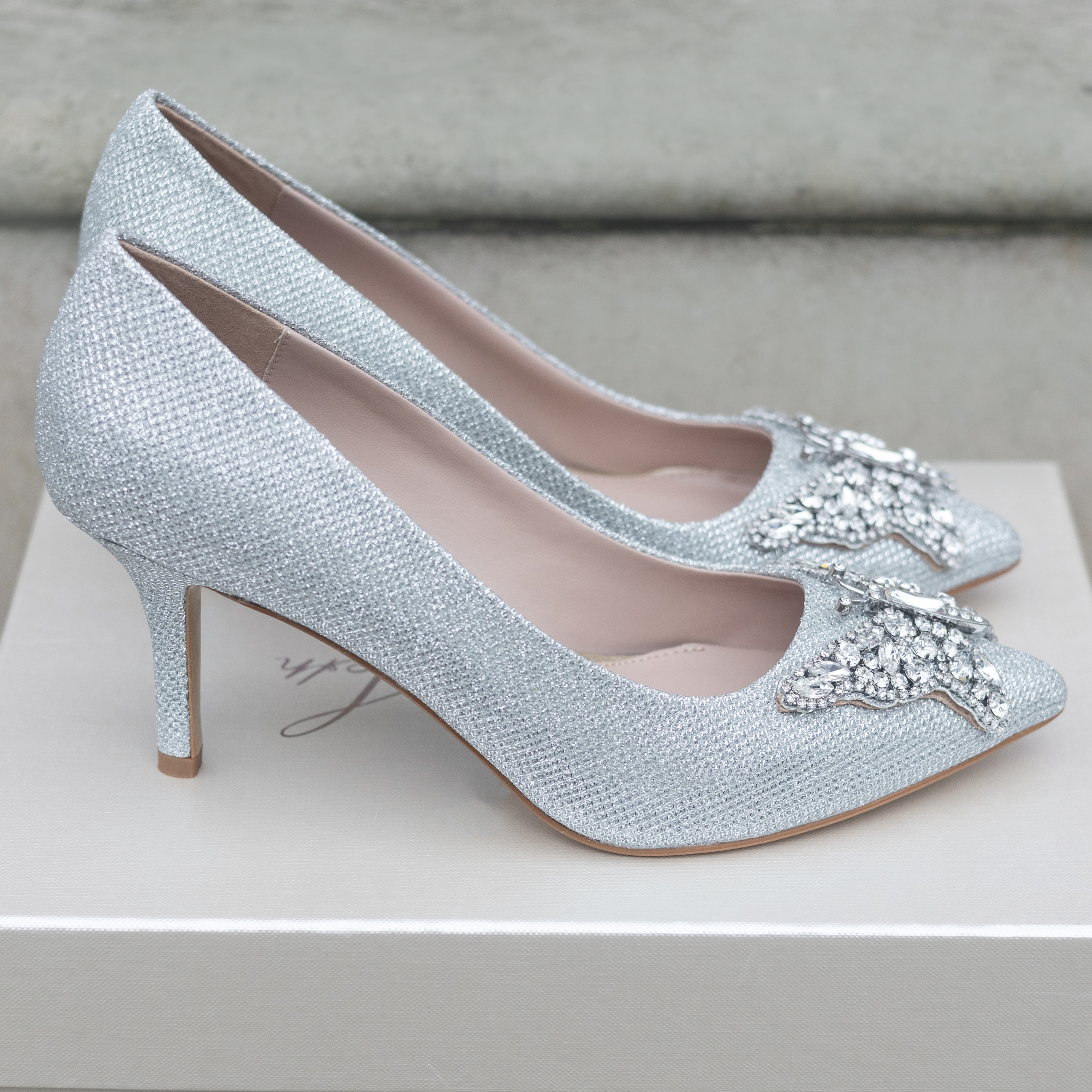 Emilia Butterfly Silver Mesh