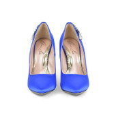 Ally Butterfly Heels Royal Blue Satin